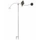 Tuteur Tige pour Plantes Motifs Oiseaux ou Mobile de Jardin Rotatif à Planter en Fer Patiné Marron 82x82x144cm