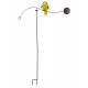 Tuteur Tige pour Plantes Motifs Oiseaux ou Mobile de Jardin Rotatif à Planter en Fer Patiné Multicolore 82x82x144cm