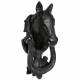 Claque Porte ou Heurtoir Style Cheval en Fonte Patinée Noir 8x8x18cm