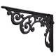 Equerre Credence Etagere Potence Murale Suspension en Fonte Marron Support 4x27x37cm