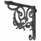Equerre Credence Potence Murale en Fonte Grise Suspension Support pour Etagere 6x28x30cm