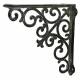Equerre Credence Etagere Potence Murale Suspension en Fonte Grise Support 5,50x26,5x26,5cm