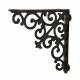 Equerre Credence Etagere Potence Murale Suspension en Fonte Marron Support 3x14,50x14,50cm