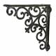 Equerre Credence Etagere Potence Murale Suspension en Fonte Gris Support 3x14,50x14,50cm