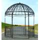 Grande Tonnelle Grace Kiosque de Jardin Pergola Abris Rond Gloriette en Métal Marron 250x250x290cm