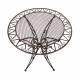 Salon de Jardin 2 Personnes Papillon Salon de Thé Bistrot 1 Table 2 Chaises Pliables en Fer Marron