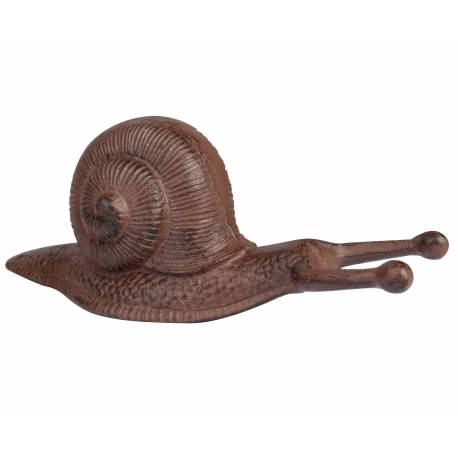 Tire Botte Crochet à Botte en Forme d'Escargot en Fonte de Couleur Marron 12.5x12.5x32cm