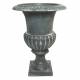 Vase Vasque Jardinière en Fonte Grise Style Médicis Pot de Fleur en Fonte Patinée Grise 15x15x20cm