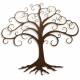 Arbre de Vie Décoratif à Fixer Applique Murale Fronton Motif Nature en Forme de Coeur en Métal Patiné Marron 0,5x87x94cm