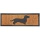 Tapis Gratte Pieds de Forme Rectangulaire ou Paillasson Motifs Chien en Coco et Caoutchouc 1x25x75cm