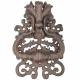 Heurtoir de Porte ou Claque Porte Style Voluptes Forgées en Fonte Patinée Marron 4x13x18cm