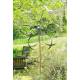 Prestigieuse Eolienne sur Pic Mobile de Jardin en Acier Brut Oxydé 30x90x256cm