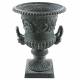 Vasque et Socle Géant Vase Jardinière Extérieur de Chateau en Fonte 44x44x111cm