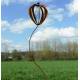 Superbe Eolienne Mongolfière à Piquer en Acier Oxydé 29x29x150cm