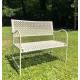 Banc de Jardin Auguste Banquette 2 Personnes Fauteuil Double d'Extérieur en Métal Blanc 57x93x105cm