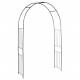 Arche Simple Arche à Fleurs Rosiers Tuteur Plantes de Jardin Passage en Métal Noir 37x152,5x217,5cm