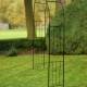 Arche Simple Arche à Fleurs Rosiers Tuteur Plantes de Jardin Passage en Métal Noir 37x152,5x217,5cm
