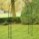 Arche Simple Arche à Fleurs Rosiers Tuteur Plantes de Jardin Passage en Métal Noir 37x152,5x217,5cm