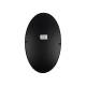 Miroir Face Noir Décoration Glace murale Ovale en Métal 3x30x50cm