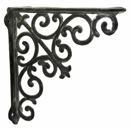 Equerre Credence Etagere Potence Murale Suspension en Fonte Grise Support 5,50x26,5x26,5cm