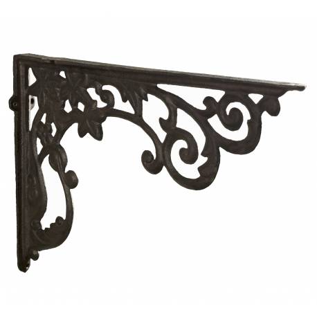 Equerre Credence Etagere Potence Murale Suspension en Fonte Marron Support 4x27x37cm