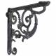 Equerre Credence Potence Murale en Fonte Grise Suspension Support pour Etagere 6x28x30cm