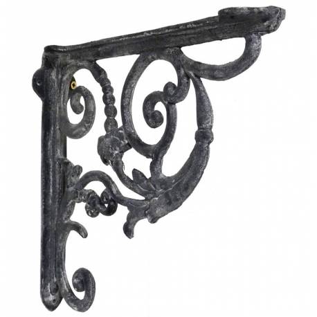 Equerre Credence Potence Murale en Fonte Grise Suspension Support pour Etagere 6x28x30cm