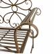 Banc Margharet 2 Places Banquette de Jardin Fauteuil 2 Personnes en Métal Marron 51x99x136
