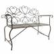 Banc Margharet 2 Places Banquette de Jardin Fauteuil 2 Personnes en Métal Marron 51x99x136