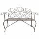 Banc Margharet 2 Places Banquette de Jardin Fauteuil 2 Personnes en Métal Marron 51x99x136