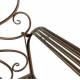 Banc Margharet 2 Places Banquette de Jardin Fauteuil 2 Personnes en Métal Marron 51x99x136