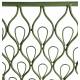 Banc Paon 2 Places Banquette de Jardin Fauteuil 2 Personnes en Métal Vert 49x92x123cm