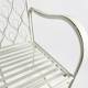 Banc Paon 2 Places Banquette de Jardin Fauteuil 2 Personnes en Métal Blanc 49x92x123cm