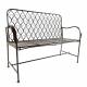 Banc Paon 2 Places Banquette de Jardin Fauteuil 2 Personnes en Métal Marron 49x92x123cm