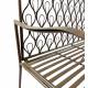 Banc Paon 2 Places Banquette de Jardin Fauteuil 2 Personnes en Métal Marron 49x92x123cm