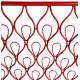 Banc Paon 2 Places Banquette de Jardin Fauteuil 2 Personnes en Métal Rouge 49x92x123cm