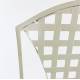 Rocking Chair Louisiane Blanc Chaise Fauteuil de Jardin à Bascule Intérieur Extérieur en Métal Patiné 60x80x89cm