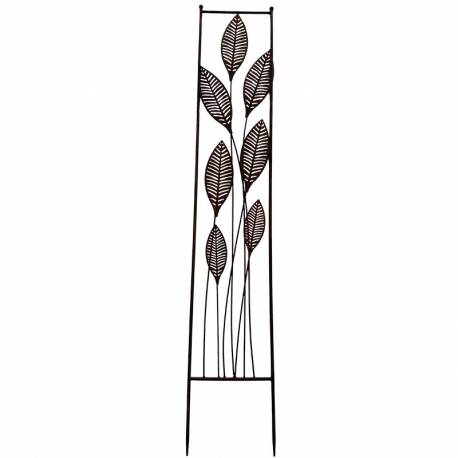 Treillis New Fougères Grande Grille Décorative Motifs Floraux en Métal Marron 23x126cm