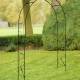 Arche Volutes Arche à Fleurs Rosiers Tuteur Plantes de Jardin Passage en Métal Noir 37x152,5x217,5cm