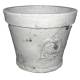 Moyen Cache Pot ou Jardinière Façon Poterie Ancienne en Terre Cuite Ton Pierre 13,5x13,5x17cm