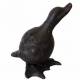 Statuette de Canard ou Cane Objet Décoratif en Fonte Patinée Marron 8x10x11cm