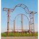Sublime Portail Chantilly Porte Arche de Jardin Séparation Entrée en Acier Oxydé 50x255x284cm