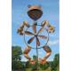 Eolienne sur Pic Forme de Grenouille Mobile de Jardin en Acier Oxydé