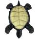 Tortue Statuette Décorative Intérieure Extérieure en Fonte Patinée Marron et Dorée 8,5x16x26cm