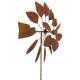 Eolienne Moulin à Vent Double Hélices Mobile Décoration de Jardin en Acier Brut Oxydé 48x52x216cm