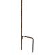 Mobile Jardin Eolienne sur Tige Motif Avion Décoration Animée en Acier Oxydé 46x56x168cm