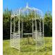 Tonnelle Joséphine Pergola Gloriette en Métal Blanc Abris Kiosque de Jardin Octogonal 196x196x314cm