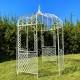 Tonnelle Joséphine Pergola Gloriette en Métal Blanc Abris Kiosque de Jardin Octogonal 196x196x314cm
