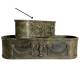 Jardiniere de Balcon ou Fenêtre Balconnière Vasque Bac en Fonte Vert Anglais 12x15,5x36cm