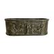 Jardiniere de Balcon ou Fenêtre Balconnière Vasque Bac en Fonte Vert Anglais 12x15,5x36cm